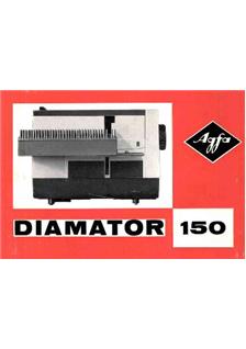 Agfa Diamator 150 manual. Camera Instructions.